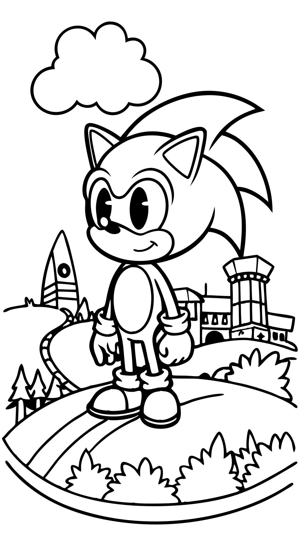 Sonic Pages para colorear PDF